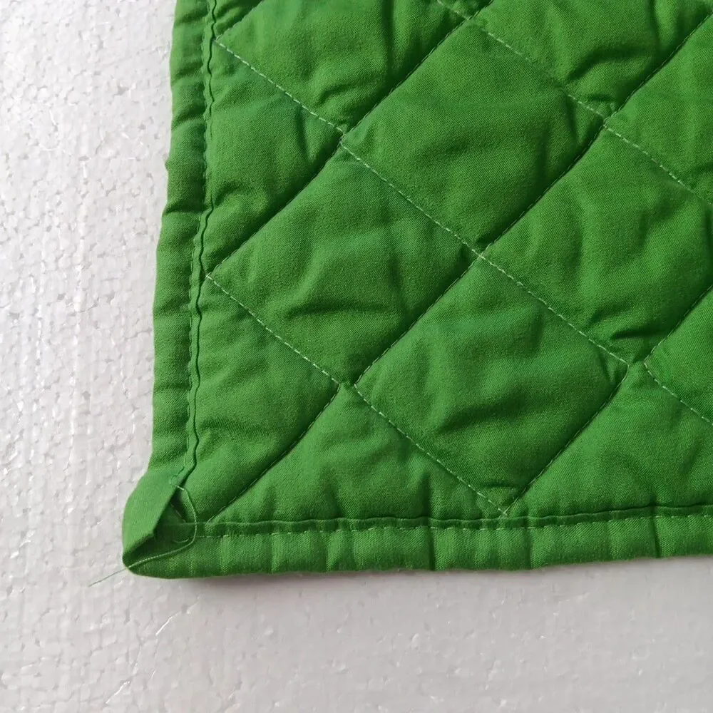 Twin Size Franco & Sons Snoopy Peanuts Christmas Holiday 2 Piece Quilt Set Green